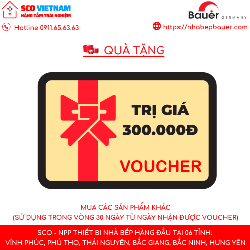 Nhabepbauer Qua Tang Khi Mua Sp Bauerchinh Hang Voucher300n